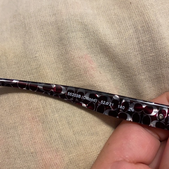 Coach Female Square Frame Sunglasses burgundy - Picture 5 of 6